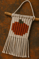 Load image into Gallery viewer, Home &amp; Garden Show: Macrame Mini Pumpkin Wall Hanging
