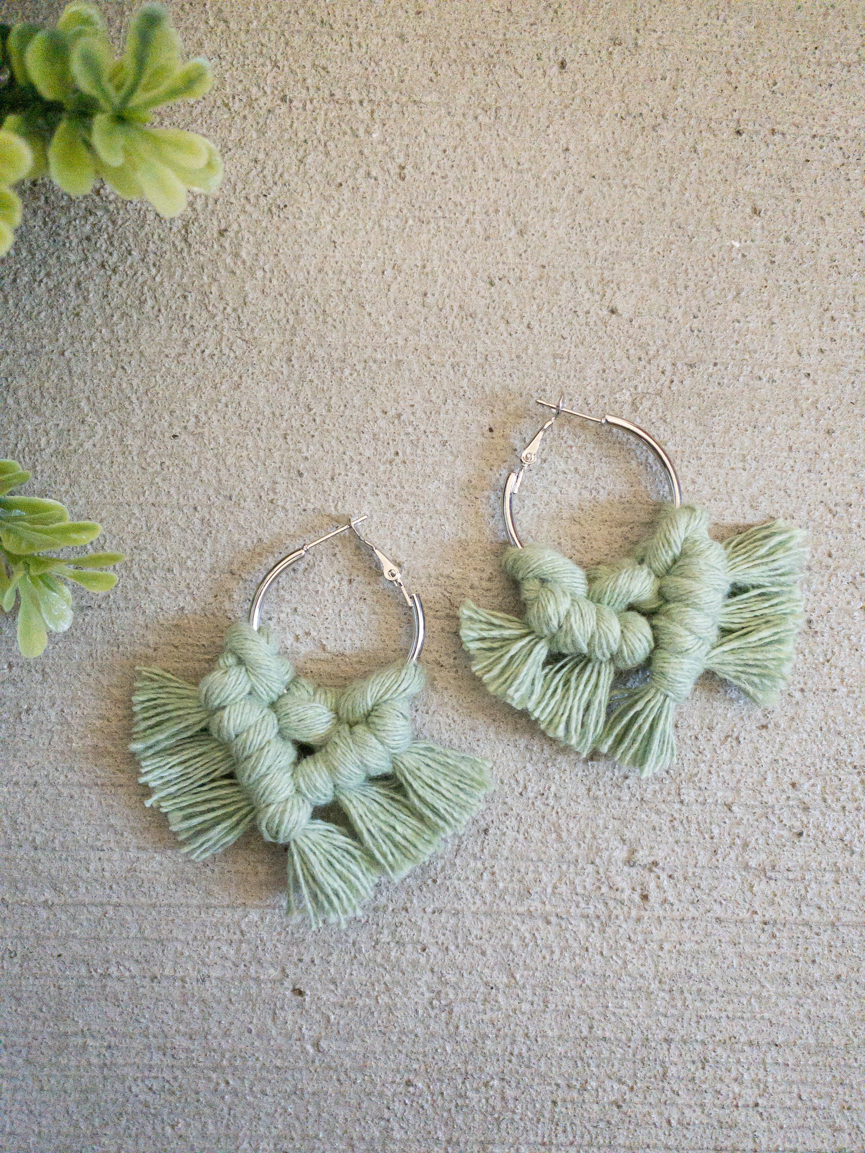 Fringe Hoop Earrings - Small