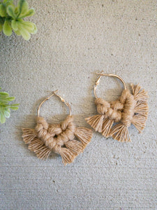 Fringe Hoop Earrings - Small